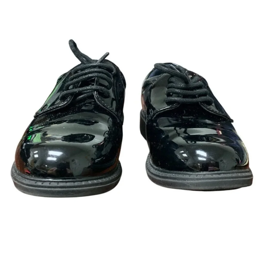 Bruno Marc Toddler Boys Size 10 Black Faux Leather Classic Oxfords Dress Shoes